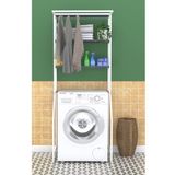 Sezadan Çamaşır Makinası Üstü Düzeleyici, Banyo Dolabı Rafı, Makina Üstü Raf Dolap, Metal Dolap