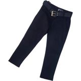 Sezgin Kids 8315 Erkek Çocuk Düz Renk Likralı Keten Pantolon - 7 Yaş - Lacivert