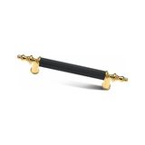Sezgin Kumru Mat Siyah Altın Lüks Mobilya Dolap Çekmece Kulp 224 Mm