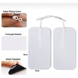 Sezince Tens Pedi 5x9 cm 1 PAKET 4’lü Yedek Elektrot kumaş yüzey - Beyaz