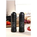 Sezka Life 2'li Tuzluk ve Baharatlık Seti Salt-Spice Tuzluk Biberlik SİYAH