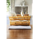 Sezka Life Bambu Bulaşıklık Tabaklık 2 Katlı Katlanabilir Tabaklık (47 cm 32 cm )