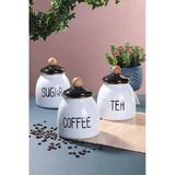 Sezka Life Emaye 3'lü Sugar-Tea-Coffe Kavanoz Takımı Emaye Kavanoz Seti 3 Boy Tezgah Üstü Set
