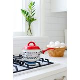 Sezka Life Horoz Serisi Rafadan Yumurta Pişirme Haşlama Tenceresi Sos Tenceresi Emaye Tava 12CM
