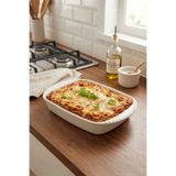 Sezka Life Kulplu Seramik Lazanya Fırın Kabı Izgara Taban Fırın Kek Kalıbı 23x14x3 cm