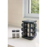 Sezka Life Metal Stantlı Cam Baharatlık Seti 360 Derece Dönen Stantlı Cam Baharatlık Takımı Etiketli