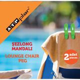 Şezlong Mandalı - 2 Paket - 4 Adet Mandal turuncu