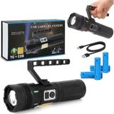 Sezy 15000 Lümen TG+COB Led Göstergeli Güçlü El Feneri WT-703