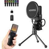 SF-777W 2.4g Kablosuz Kondenser Masaüstü Oyuncu Mikrofonu | Aktif Gürültü Engelleme (Anc), Rgb - Çok Renkli