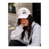 sf collection Cherry Baskılı Kadın Spor Şapka - Ayarlanabilir Pamuklu Cap