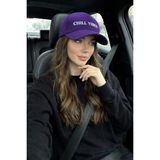 SF Collection Chıll Vıbes Baskılı Unisex Basic Spor Şapka - Standart - Mor