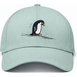 SF Collection Nihilist Penguen Nakışlı Basic Unisex Spor Şapka - Standart - Mint Yeşil