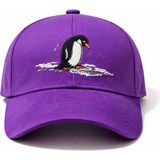 SF Collection Nihilist Penguen Nakışlı Basic Unisex Spor Şapka - Standart - Mor
