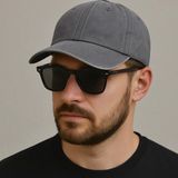 SF Collection Unisex Eskitme Detaylı Yıkamalı Pamuklu Kot Vintage Şapka - Standart - Gri