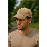 SF Collection Unisex Eskitme Detaylı Yıkamalı Pamuklu Kot Vintage Şapka - Standart - Krem