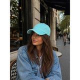 SF Collection Unisex Vintage Yıkamalı Şapka Eskitme Detaylı Pamuklu Ayarlanabilir Basic Kep - Standart - Turkuaz