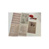 SF SCRAPBOOK KIRTASİYE Vintage, Müzik Nota Kağıt Temalı Journal Set, Scrapbook, Bullet, Galeri Duvarı, Sanatsal Baskı/3
