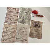 Sf Scrapbook Vintage, Müzik Nota Kağıt Temalı Journal Set, Scrapbook, Bullet, Galeri Duvarı, Sanatsal Baskı - Müzik1