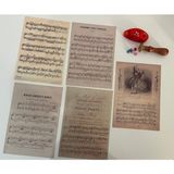 Sf Scrapbook Vintage, Müzik Nota Kağıt Temalı Journal Set, Scrapbook, Bullet, Galeri Duvarı, Sanatsal Baskı - Müzik3