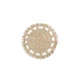 SFB Elora Yuvarlak Jüt Kilim Doğal Bohem Modern Tasarım Halı – Salon, Yatak Odası ve Dekoratif Kullanım İçin Balkon Halısı Mutfak halısı Banyo halısı (hasır-bej, 125 x 125 cm)