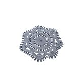 SFB Elora Yuvarlak Jüt Kilim Doğal Bohem Modern Tasarım Halı – Salon, Yatak Odası ve Dekoratif Kullanım İçin Balkon Halısı Mutfak halısı Banyo halısı (lacivert-beyaz, 95 x 95 cm)
