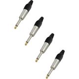 SFC-M63-4X 6.35MM Mono Jack Gitar Jack Erkek Jak (4 Adet)