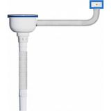 Sfk Çöpmak Taşmalı Körüklü Lavabo Sifonu - Mutfak ve Banyonuz Için Tıkanıklık Önleyici Çözüm - Beyaz - 30 CM