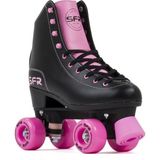 SFR Figure Paten Unisex 4 Tekerlekli PVC Deri Siyah/Pembe 82A PU Tekerlekler ABEC-5 - 38