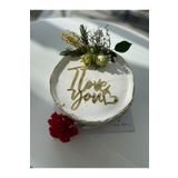 SG TASARIM Sevgililer Günü I Love You Gold Pleksi Pinyata, Kutu, Pasta Süsü