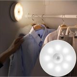 Sge Teknoloji 16 LED 2 Renk 5 Modlu Beyaz ve Gün Işığı Hareket Sensörlü Type-C Girişli LED Lamba - 8 cm - Beyaz - Sarı