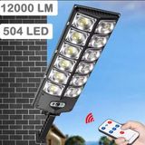 Sge Teknoloji SOLAR 12000 LÜMEN 504 LED HAREKET SENSÖRLÜ KUMANDALI BAHÇE SOKAK GARAJ EV AYDINLATMA LAMBASI IŞIK