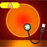 Sge Teknoloji USB LED Gün Batımı Projektör Lambası Fotoğraf Çekim Işığı Dekoratif Işık - 18,5 cm