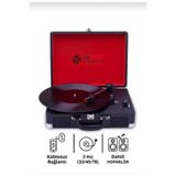 sgeteknoloji Nostaljik Hoparlörlü Çantalı Pikap&Gramafon Plak Çalar Bluetooth Aux 33/45/78