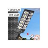 sgeteknoloji SOLAR 12000 LÜMEN 504 LED HAREKET SENSÖRLÜ KUMANDALI BAHÇE SOKAK GARAJ EV AYDINLATMA LAMBASI IŞIK ss504