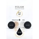 S'GLAM Pudra Seti Ve Pudra Süngeri (Bej-White)