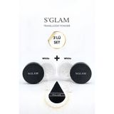 S'GLAM Pudra Seti Ve Pudra Süngeri (White-White)