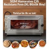 Sgm Hamaratım & Elis Concept Hamarat Xl Büyük Boy Çift Rezistans Pratik Fırın 2500W Bazlama Lahmacun Ekmek Pide Pizza Et Tavuk - Inox