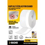 Sgs 1243 Kapı Altı Rüzgar Önleyici Ve Ses Yalıtım Bandı 35mm X 3m Kendinden Yapışkanlı 3 Metre