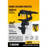 SGS 4252 Bahçe Sulama Fıskiyesi 360 Derece Dönebilen 200 M2 Sulama Kapasiteli