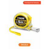 SGS 5 Metre Şeffaf Şerit Metre 25 mm – Kompakt, Dayanıklı ve Profesyonel Ölçüm Aleti