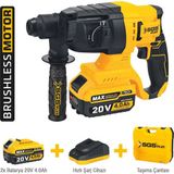 Sgs 5520 - 20 Volt 4 Amper Çift Akü Sds Plus Akülü Darbeli Kırıcı Delici Seti 1.8 Joules