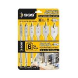 SGS 6 Parça Bits Saplı Ahşap Yaprak Matkap Ucu Seti (SGS1480)