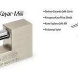 SGS 90 mm Saten Kaplama Kayar Milli Asma Kilit