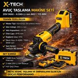 Sgs Akülü Avuç Taşlama Makinası Seti 20V 2*4.0AH (Kömürsüz Motor) - 1