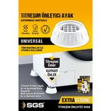SGS Beyaz Titreşim Önleyici Kaydırmaz Ayak 4’lü Set – Çamaşır Makinesi Buzdolabı Altlığı