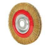 SGS Dairesel Fırça, Pirinç Kıllı, 125 mm Çap, Saçaklı Metal Tel, Endüstriyel Temizlik ve Parlatma İçin