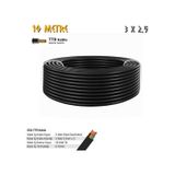 SGS Elektrik Tesisat Kablosu - 3x2.5 CCA TTR 48x0.18 - Siyah - 10 mt.
