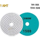 Sgs Elmas Polisaj Pedi Mermer-Granit-Fayans - Islak - 1500 Kum - 1 Adet - Turkuaz - 100 mm.