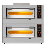 SGS Gazlı 6+6 Adet 30 cm Pizza Kapasiteli Çift Katlı Pizza Fırını PO-DOUBLE-6G