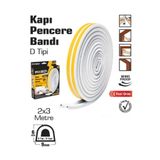 SGS Kapı Pencere Bandı 3 Metre Beyaz – Ses, Isı Ve Toz Yalıtım Bandı | Kendinden Yapışkanlı Sünger Şerit